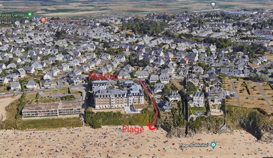 Villa Les Mouettes, Au Bord De La Mer. Saint-Malo Bagian luar foto